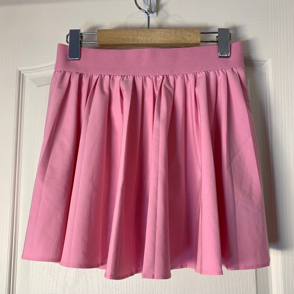 Pink Skort Skirt Bubblegum Elastic Waist Preppy Cute Size S GARAGE